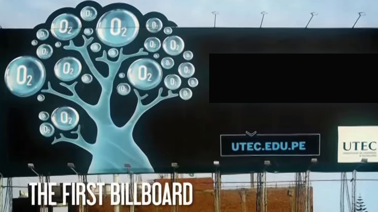 Amazing Billboard that literally eats Air Pollution