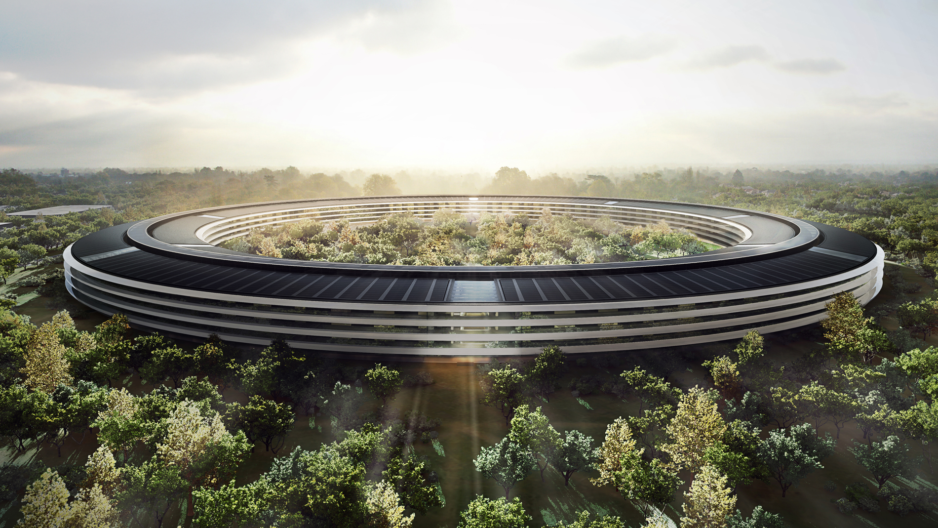 Take a Video Drone flyover of the Amazing new Apple Campus