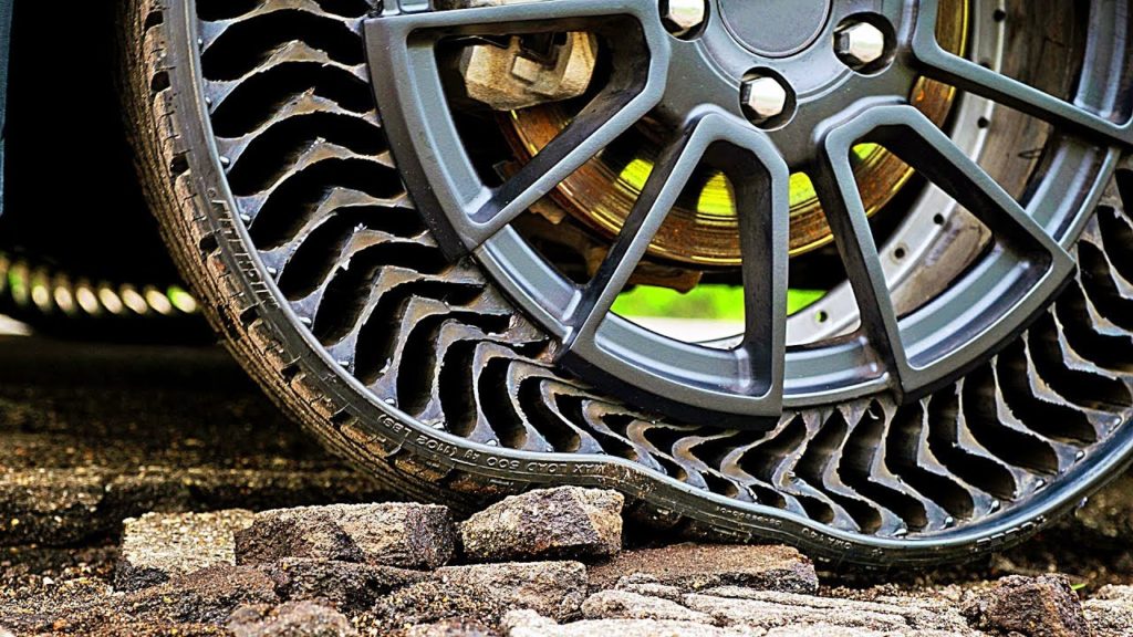 Indestructible Tire by Michelin | Demonstration | Airless Wheel Technology